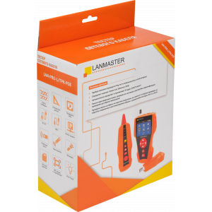 Cable tester with length measurement, cable tracer, and POE detection, 1 remote identifiers